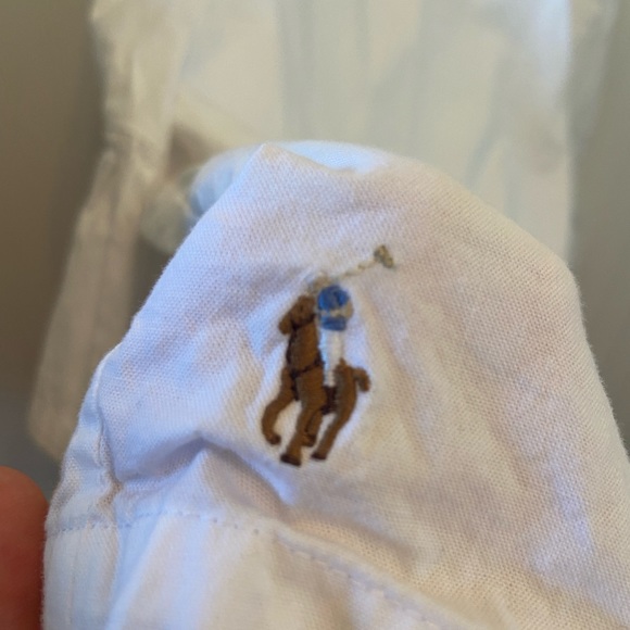 POLO RALPH LAUREN WHITE BLOUSE - Picture 4 of 4